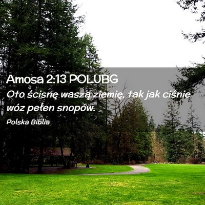 Picture 02 - Amosa 2:13 POLUBG - Oto ścisnę waszą ziemię, tak jak ciśnie wóz - Bible Verse Picture