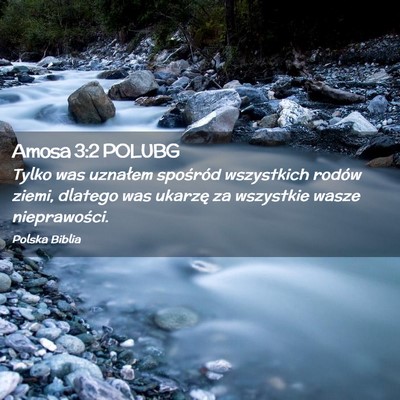 Picture 02 - Amosa 3:2 POLUBG - Tylko was uznałem spośród wszystkich rodów - Bible Verse Picture