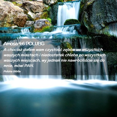 Picture 02 - Amosa 4:6 POLUBG - A chociaż dałem wam czystość zębów we - Bible Verse Picture