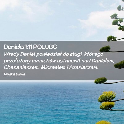 Picture 02 - Daniela 1:11 POLUBG - Wtedy Daniel powiedział do sługi, którego - Bible Verse Picture