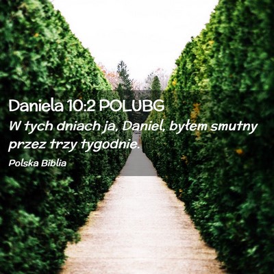 Picture 02 - Daniela 10:2 POLUBG - W tych dniach ja, Daniel, byłem smutny przez - Bible Verse Picture
