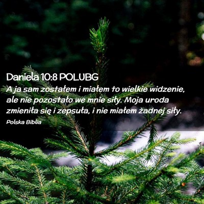 Picture 02 - Daniela 10:8 POLUBG - A ja sam zostałem i miałem to wielkie widzenie, - Bible Verse Picture