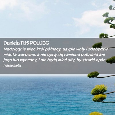 Picture 02 - Daniela 11:15 POLUBG - Nadciągnie więc król północy, usypie wały i - Bible Verse Picture