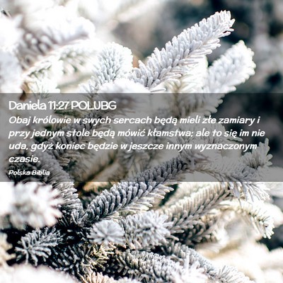 Picture 02 - Daniela 11:27 POLUBG - Obaj królowie w swych sercach będą mieli złe - Bible Verse Picture