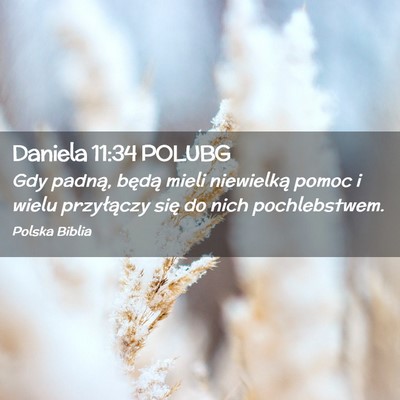 Picture 02 - Daniela 11:34 POLUBG - Gdy padną, będą mieli niewielką pomoc i wielu - Bible Verse Picture