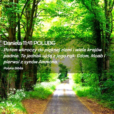 Picture 02 - Daniela 11:41 POLUBG - Potem wkroczy do pięknej ziemi i wiele krajów - Bible Verse Picture
