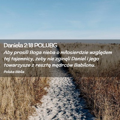 Picture 02 - Daniela 2:18 POLUBG - Aby prosili Boga nieba o miłosierdzie względem - Bible Verse Picture