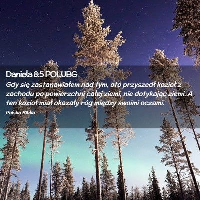 Picture 02 - Daniela 8:5 POLUBG - Gdy się zastanawiałem nad tym, oto przyszedł - Bible Verse Picture
