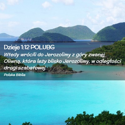 Picture 02 - Dzieje 1:12 POLUBG - Wtedy wrócili do Jerozolimy z góry zwanej - Bible Verse Picture