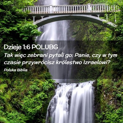 Picture 02 - Dzieje 1:6 POLUBG - Tak więc zebrani pytali go: Panie, czy w tym - Bible Verse Picture