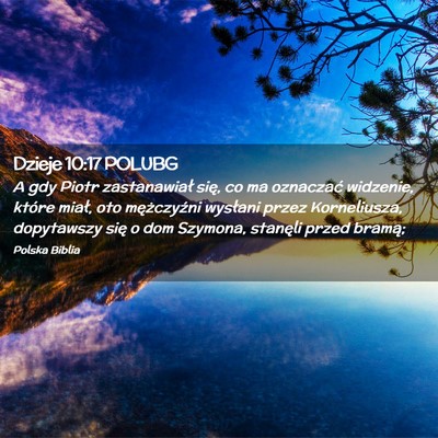 Picture 02 - Dzieje 10:17 POLUBG - A gdy Piotr zastanawiał się, co ma oznaczać - Bible Verse Picture