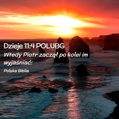 Picture 02 - Dzieje 11:4 POLUBG - Wtedy Piotr zaczął po kolei im - Bible Verse Picture
