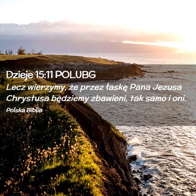 Picture 02 - Dzieje 15:11 POLUBG - Lecz wierzymy, że przez łaskę Pana Jezusa - Bible Verse Picture