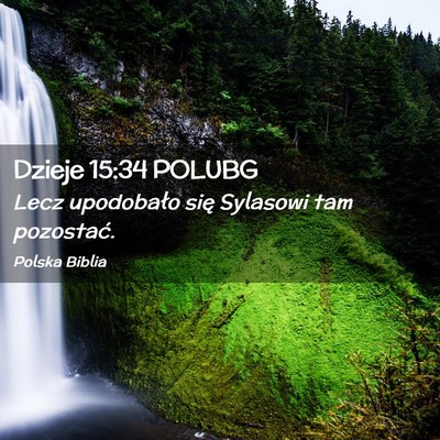 Picture 02 - Dzieje 15:34 POLUBG - Lecz upodobało się Sylasowi tam - Bible Verse Picture