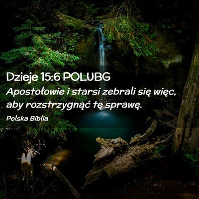 Picture 02 - Dzieje 15:6 POLUBG - Apostołowie i starsi zebrali się więc, aby - Bible Verse Picture