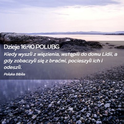 Picture 02 - Dzieje 16:40 POLUBG - Kiedy wyszli z więzienia, wstąpili do domu - Bible Verse Picture