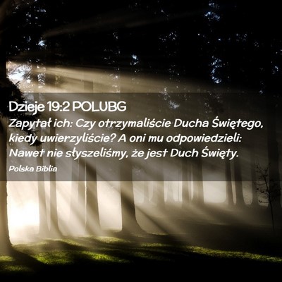 Picture 02 - Dzieje 19:2 POLUBG - Zapytał ich: Czy otrzymaliście Ducha - Bible Verse Picture