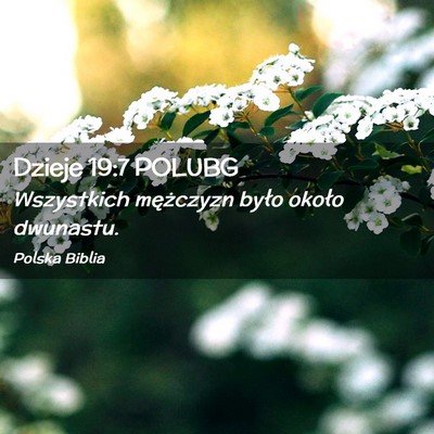 Picture 02 - Dzieje 19:7 POLUBG - Wszystkich mężczyzn było około - Bible Verse Picture