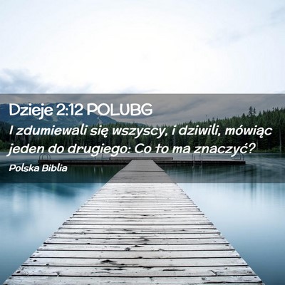 Picture 02 - Dzieje 2:12 POLUBG - I zdumiewali się wszyscy, i dziwili, mówiąc - Bible Verse Picture