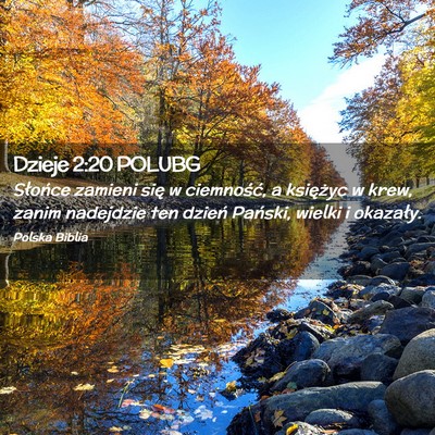 Picture 02 - Dzieje 2:20 POLUBG - Słońce zamieni się w ciemność, a księżyc w - Bible Verse Picture