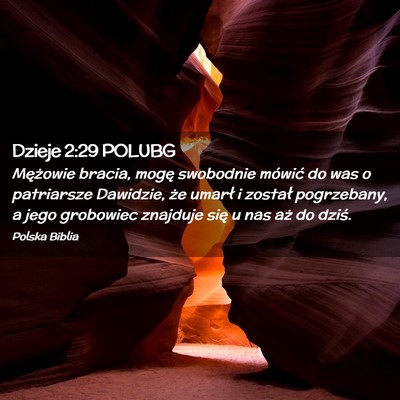 Picture 02 - Dzieje 2:29 POLUBG - Mężowie bracia, mogę swobodnie mówić do was - Bible Verse Picture