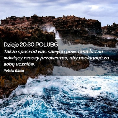 Picture 02 - Dzieje 20:30 POLUBG - Także spośród was samych powstaną ludzie - Bible Verse Picture