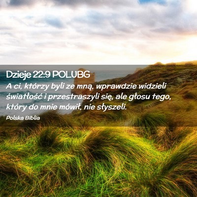 Picture 02 - Dzieje 22:9 POLUBG - A ci, którzy byli ze mną, wprawdzie widzieli - Bible Verse Picture