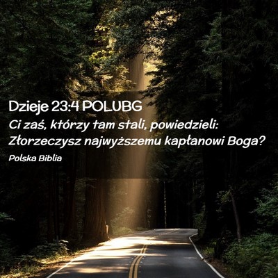 Picture 02 - Dzieje 23:4 POLUBG - Ci zaś, którzy tam stali, powiedzieli: - Bible Verse Picture