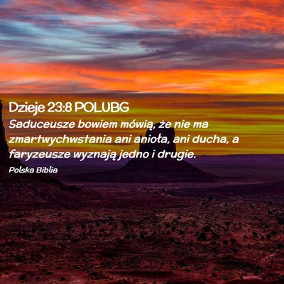 Picture 02 - Dzieje 23:8 POLUBG - Saduceusze bowiem mówią, że nie ma - Bible Verse Picture