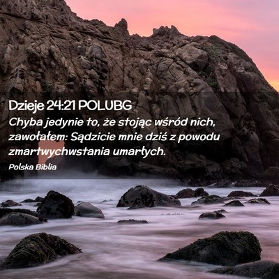 Picture 02 - Dzieje 24:21 POLUBG - Chyba jedynie to, że stojąc wśród nich, - Bible Verse Picture
