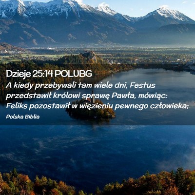 Picture 02 - Dzieje 25:14 POLUBG - A kiedy przebywali tam wiele dni, Festus - Bible Verse Picture