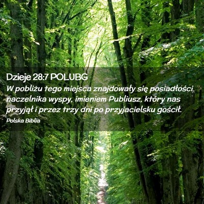 Picture 02 - Dzieje 28:7 POLUBG - W pobliżu tego miejsca znajdowały się - Bible Verse Picture