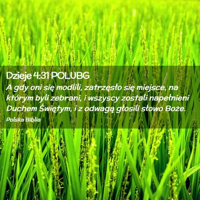 Picture 02 - Dzieje 4:31 POLUBG - A gdy oni się modlili, zatrzęsło się miejsce, - Bible Verse Picture