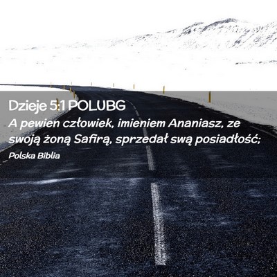 Picture 02 - Dzieje 5:1 POLUBG - A pewien człowiek, imieniem Ananiasz, ze swoją - Bible Verse Picture