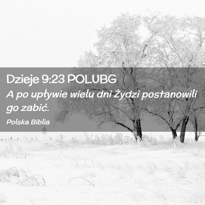 Picture 02 - Dzieje 9:23 POLUBG - A po upływie wielu dni Żydzi postanowili go - Bible Verse Picture