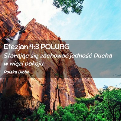 Picture 02 - Efezjan 4:3 POLUBG - Starając się zachować jedność Ducha w więzi - Bible Verse Picture