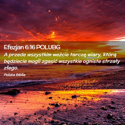 Picture 02 - Efezjan 6:16 POLUBG - A przede wszystkim weźcie tarczę wiary, którą - Bible Verse Picture