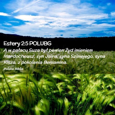 Picture 02 - Estery 2:5 POLUBG - A w pałacu Suza był pewien Żyd imieniem - Bible Verse Picture