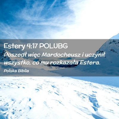 Picture 02 - Estery 4:17 POLUBG - Poszedł więc Mardocheusz i uczynił wszystko, - Bible Verse Picture