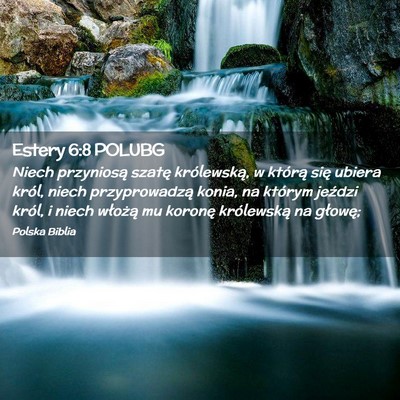 Picture 02 - Estery 6:8 POLUBG - Niech przyniosą szatę królewską, w którą - Bible Verse Picture