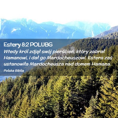 Picture 02 - Estery 8:2 POLUBG - Wtedy król zdjął swój pierścień, który - Bible Verse Picture
