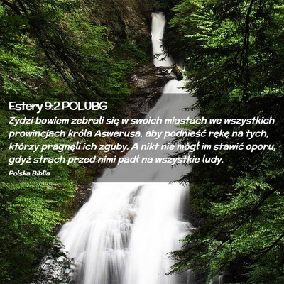 Picture 02 - Estery 9:2 POLUBG - Żydzi bowiem zebrali się w swoich miastach we - Bible Verse Picture