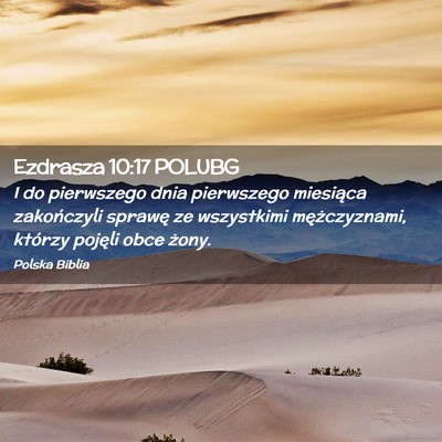 Picture 02 - Ezdrasza 10:17 POLUBG - I do pierwszego dnia pierwszego miesiąca - Bible Verse Picture