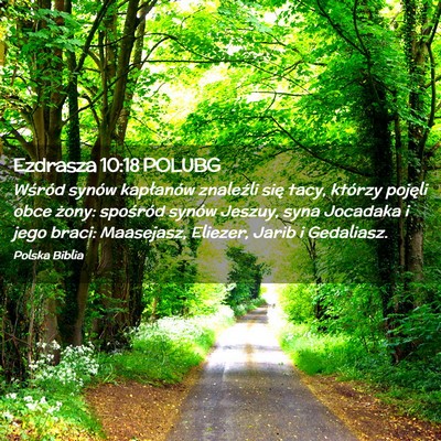 Picture 02 - Ezdrasza 10:18 POLUBG - Wśród synów kapłanów znaleźli się tacy, - Bible Verse Picture