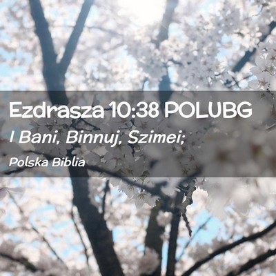 Picture 02 - Ezdrasza 10:38 POLUBG - I Bani, Binnuj, - Bible Verse Picture