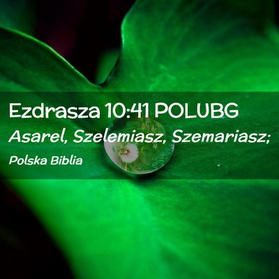 Picture 02 - Ezdrasza 10:41 POLUBG - Asarel, Szelemiasz, - Bible Verse Picture