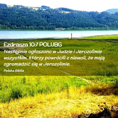 Picture 02 - Ezdrasza 10:7 POLUBG - Następnie ogłoszono w Judzie i Jerozolimie - Bible Verse Picture