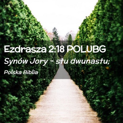 Picture 02 - Ezdrasza 2:18 POLUBG - Synów Jory – stu - Bible Verse Picture