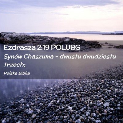 Picture 02 - Ezdrasza 2:19 POLUBG - Synów Chaszuma – dwustu dwudziestu - Bible Verse Picture