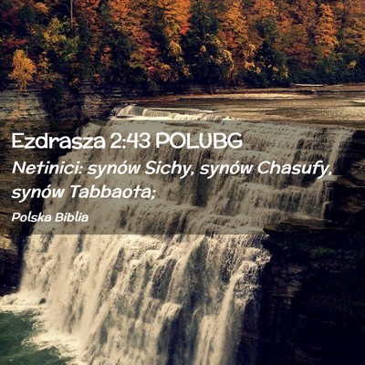 Picture 02 - Ezdrasza 2:43 POLUBG - Netinici: synów Sichy, synów Chasufy, synów - Bible Verse Picture